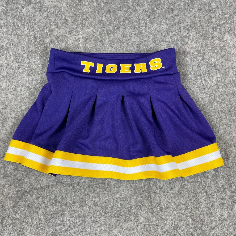 LSU Tigers Cheerleading Pleated Skirt Colosseum Toddler 3T Purple Gold White